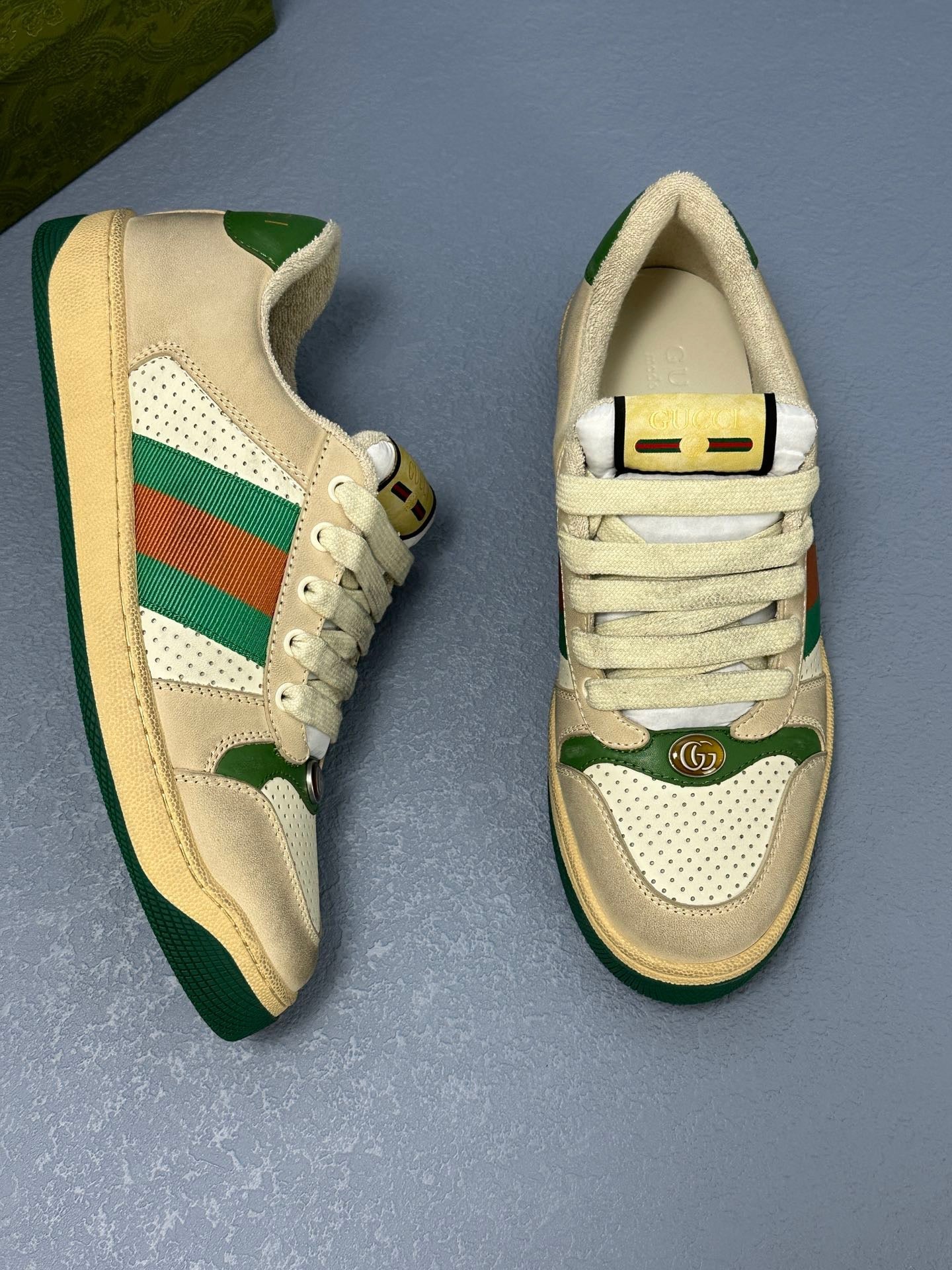 Screener leather trainers