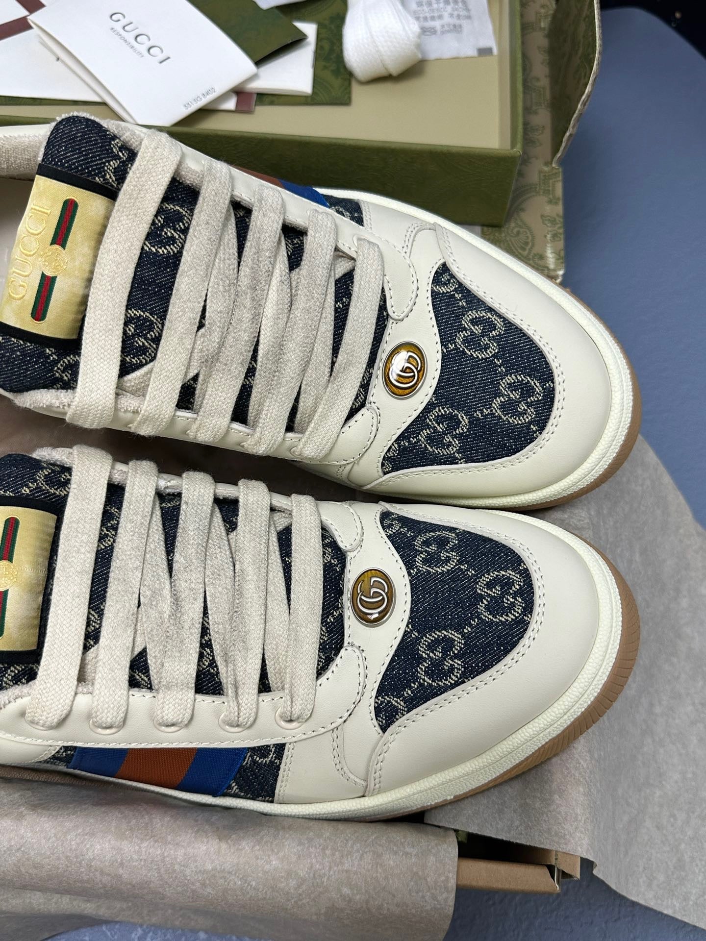 Screener leather trainers