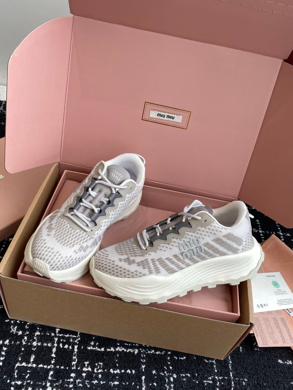MIU MIU Technical fabric sneakers