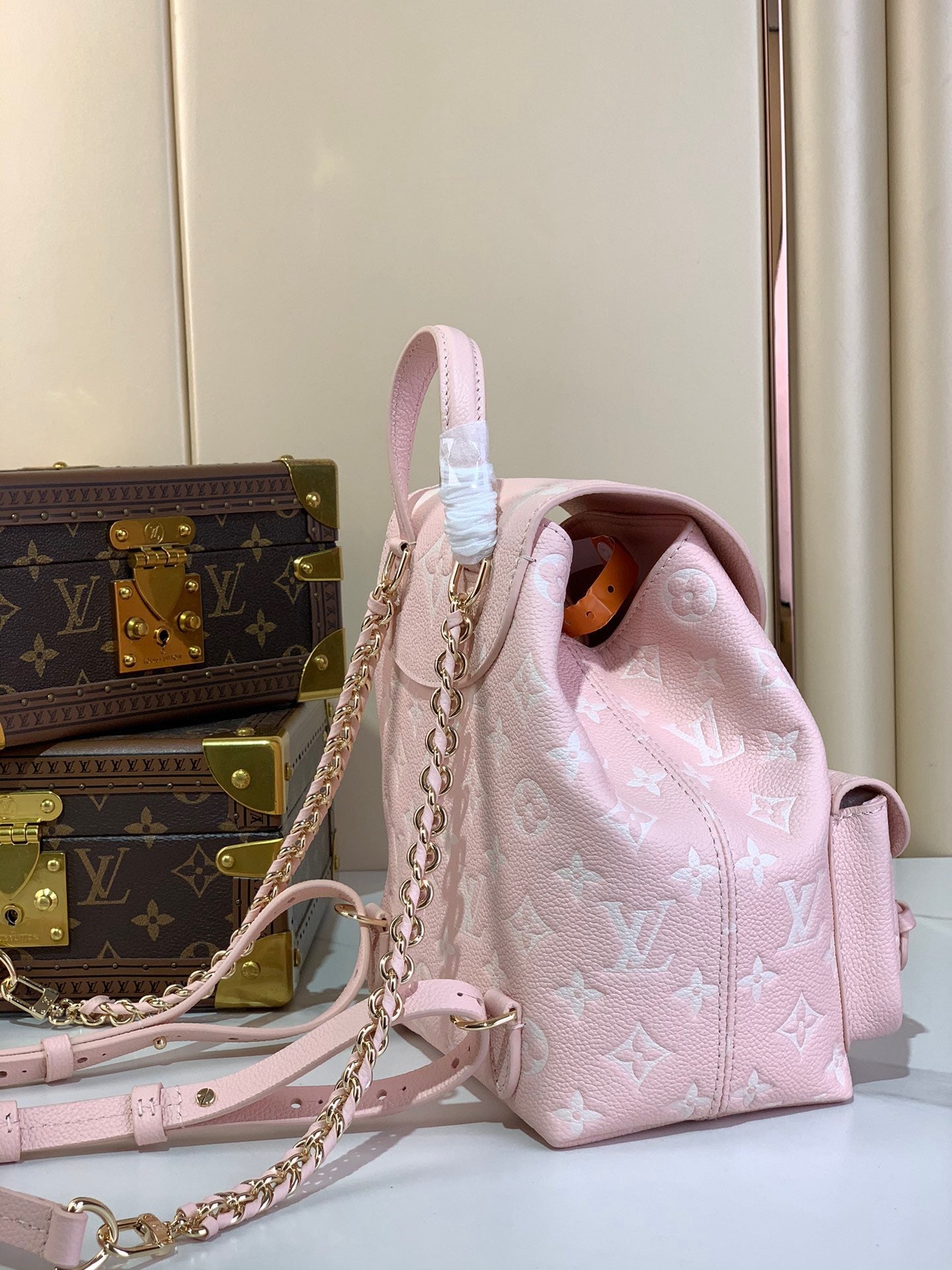 Backup Monogram Empreinte Leather Handbags