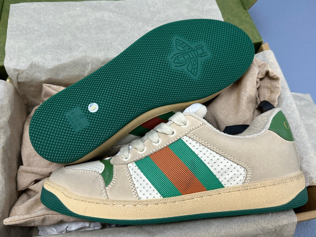 Screener leather trainers