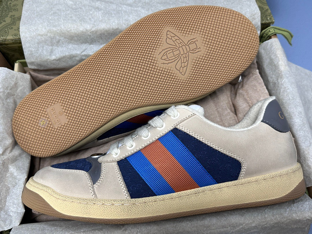 Screener leather trainers