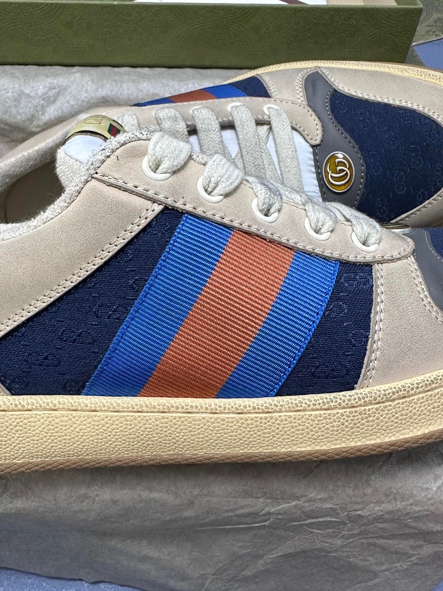 Screener leather trainers
