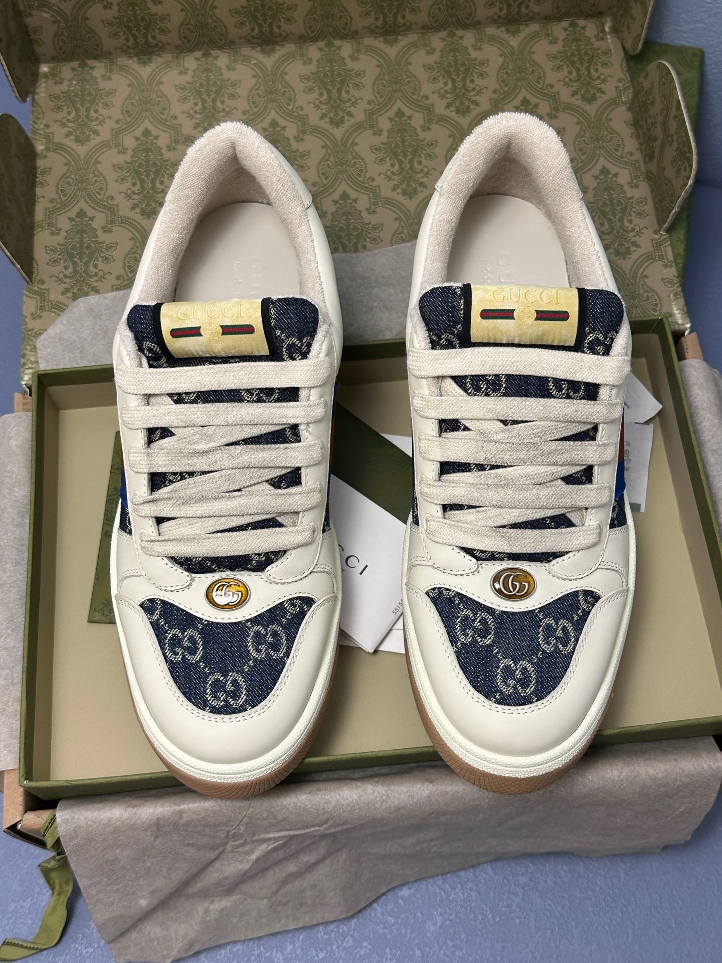 Screener leather trainers