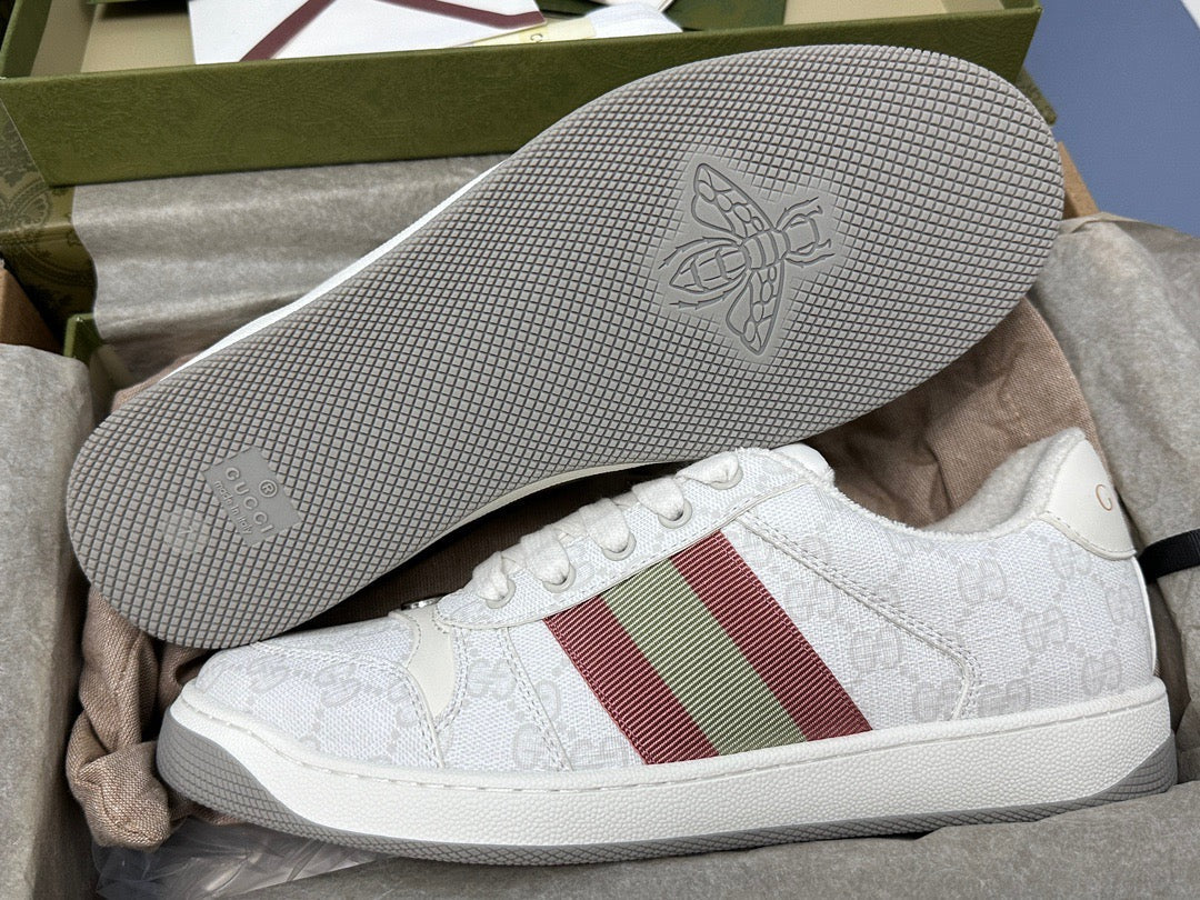 Screener leather trainers
