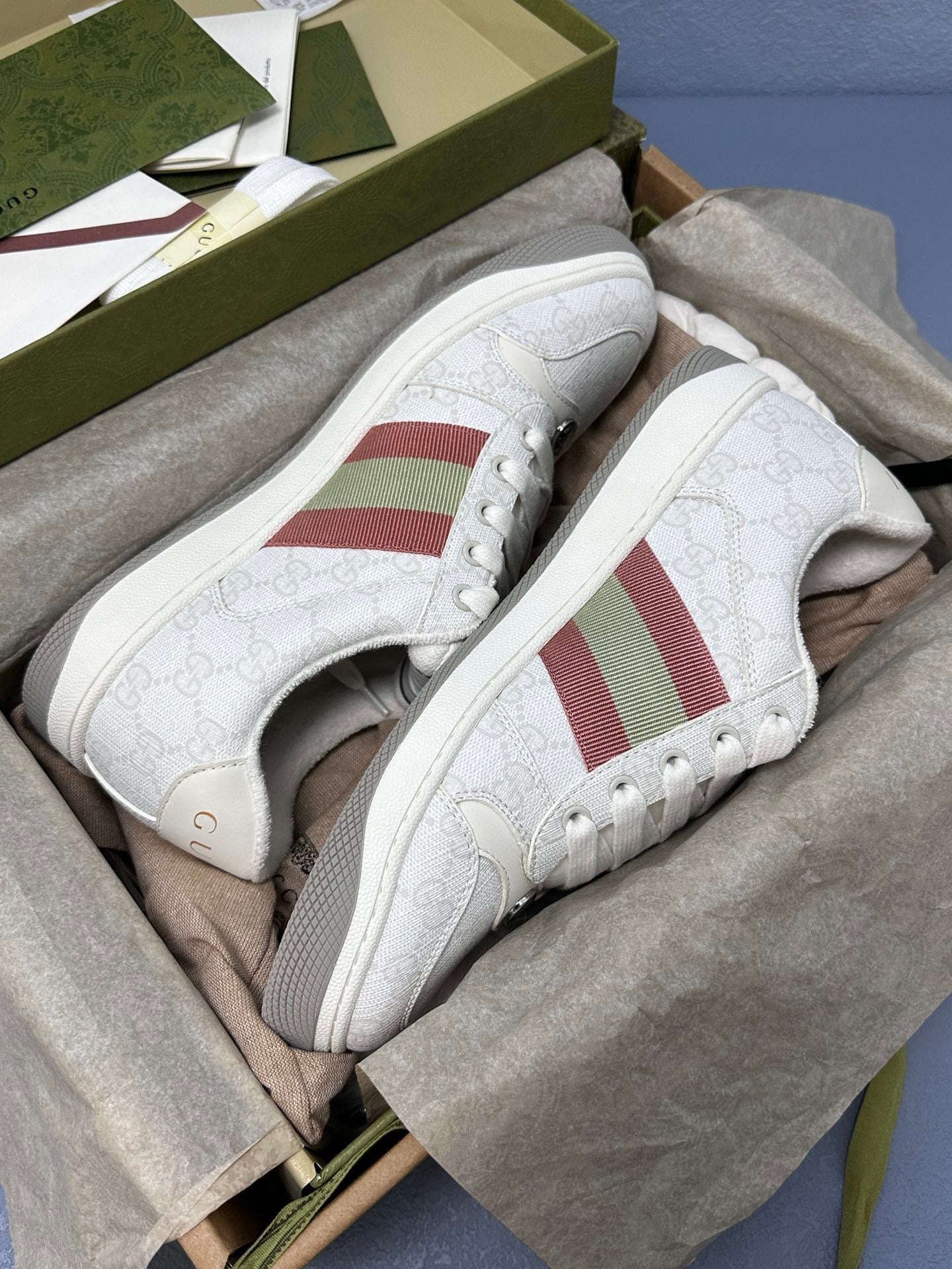 Screener leather trainers