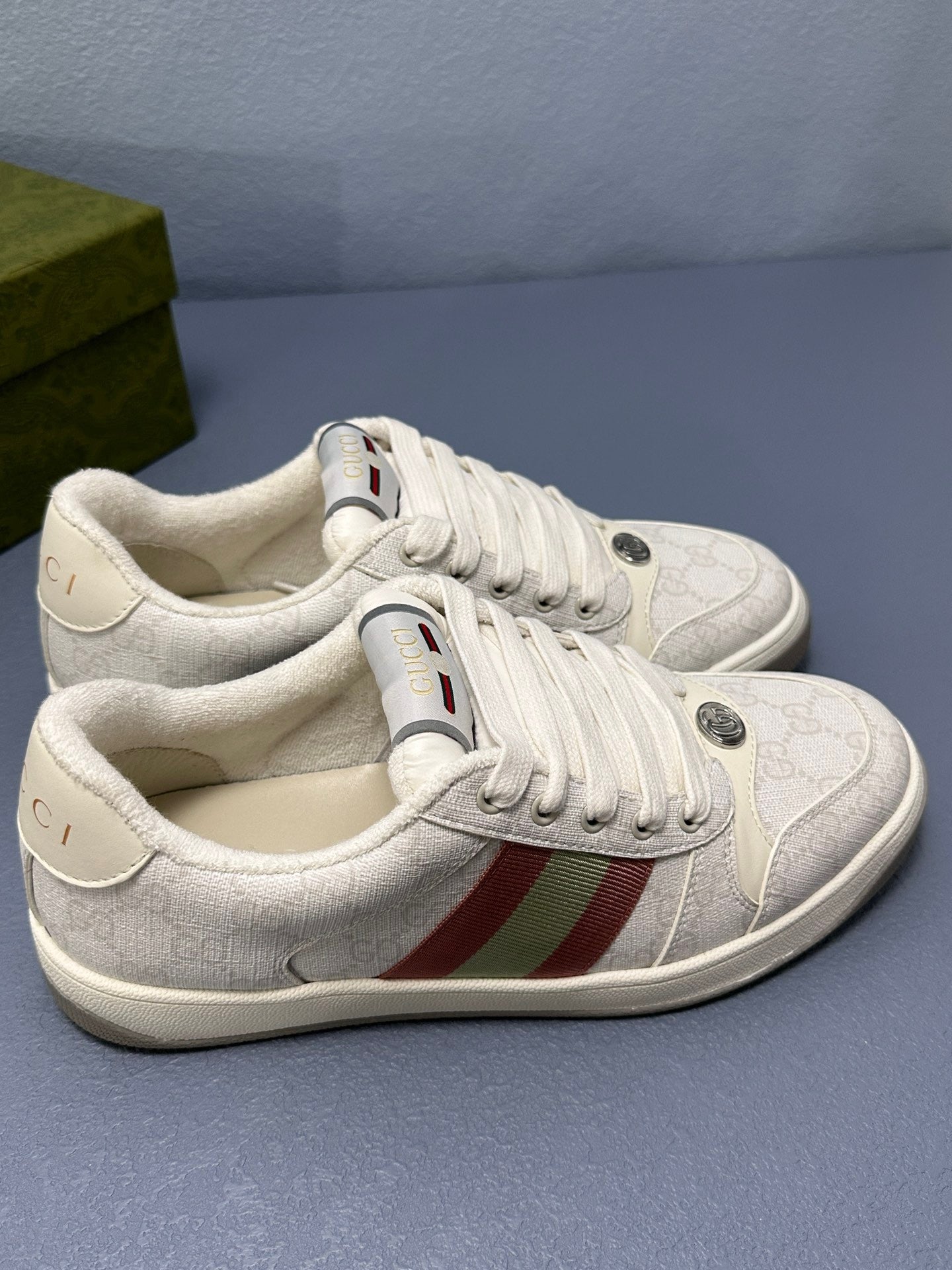 Screener leather trainers