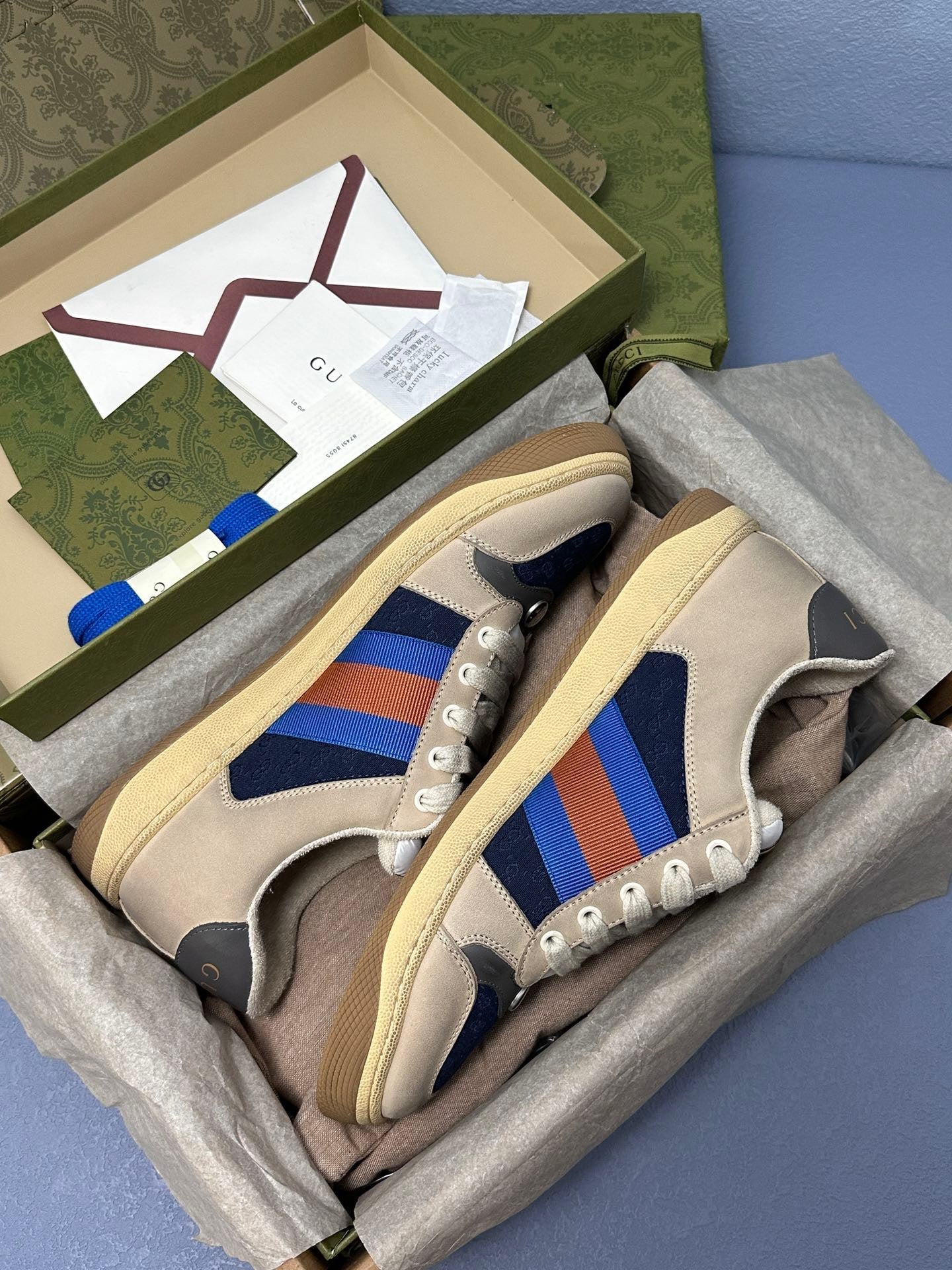 Screener leather trainers
