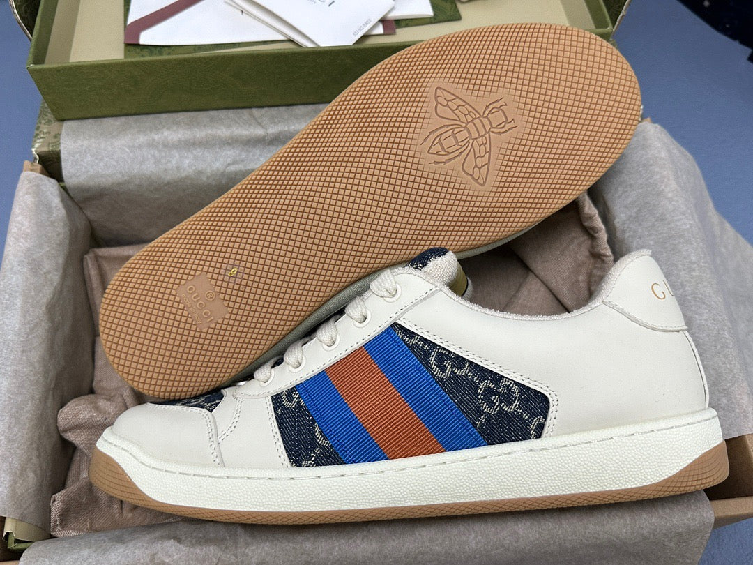 Screener leather trainers