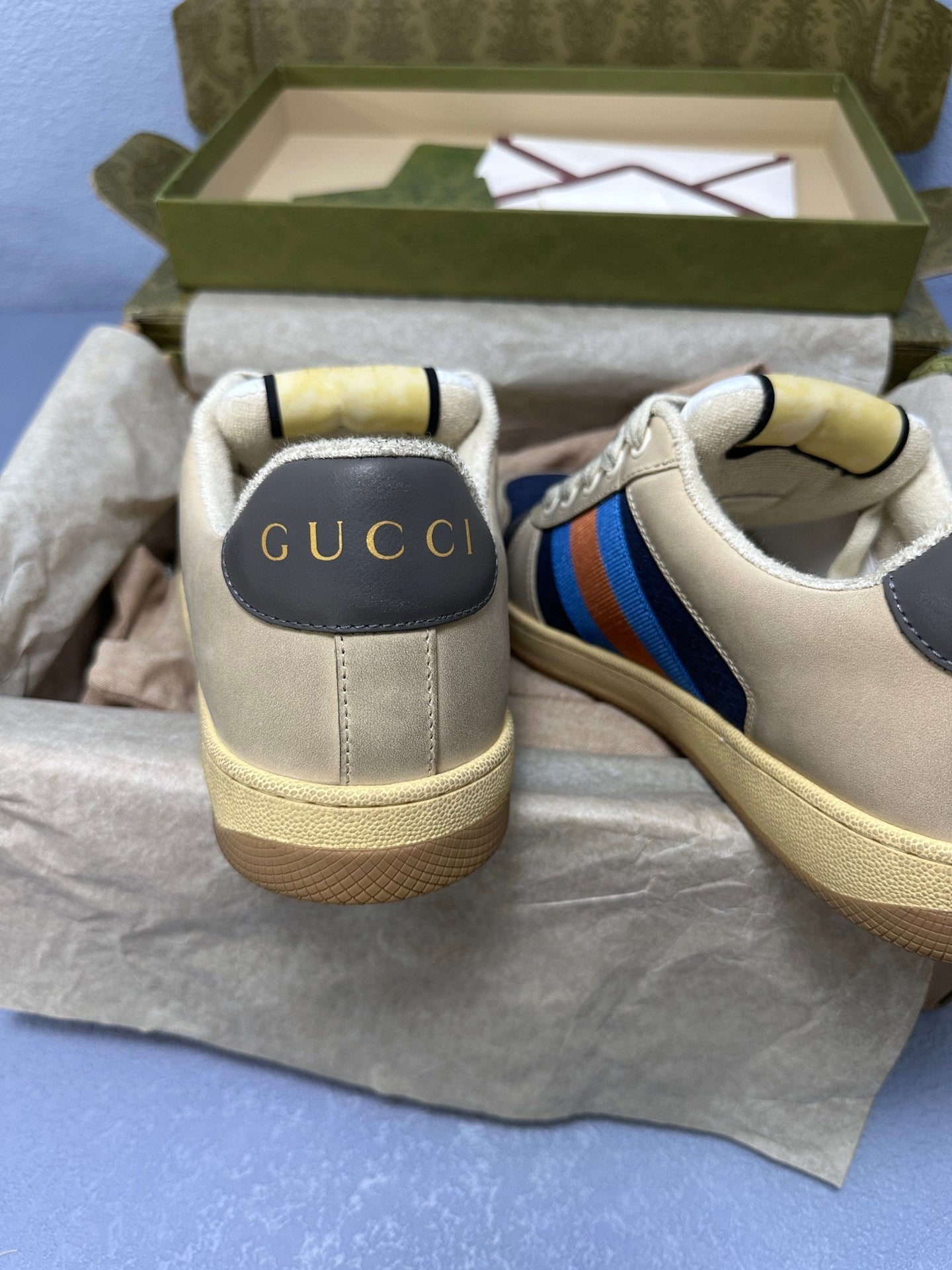 Screener leather trainers