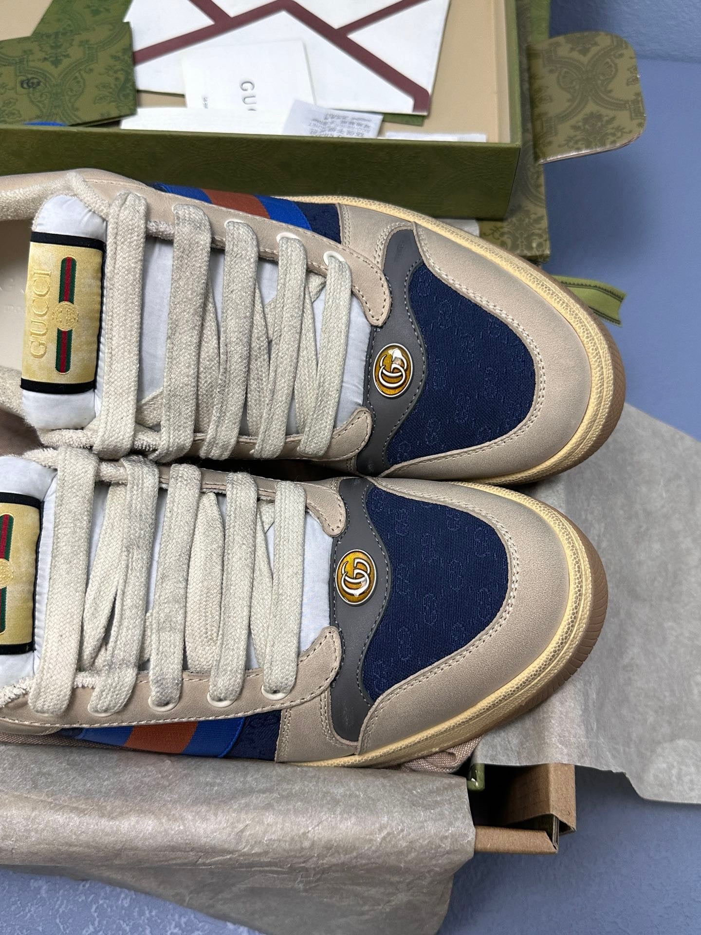 Screener leather trainers