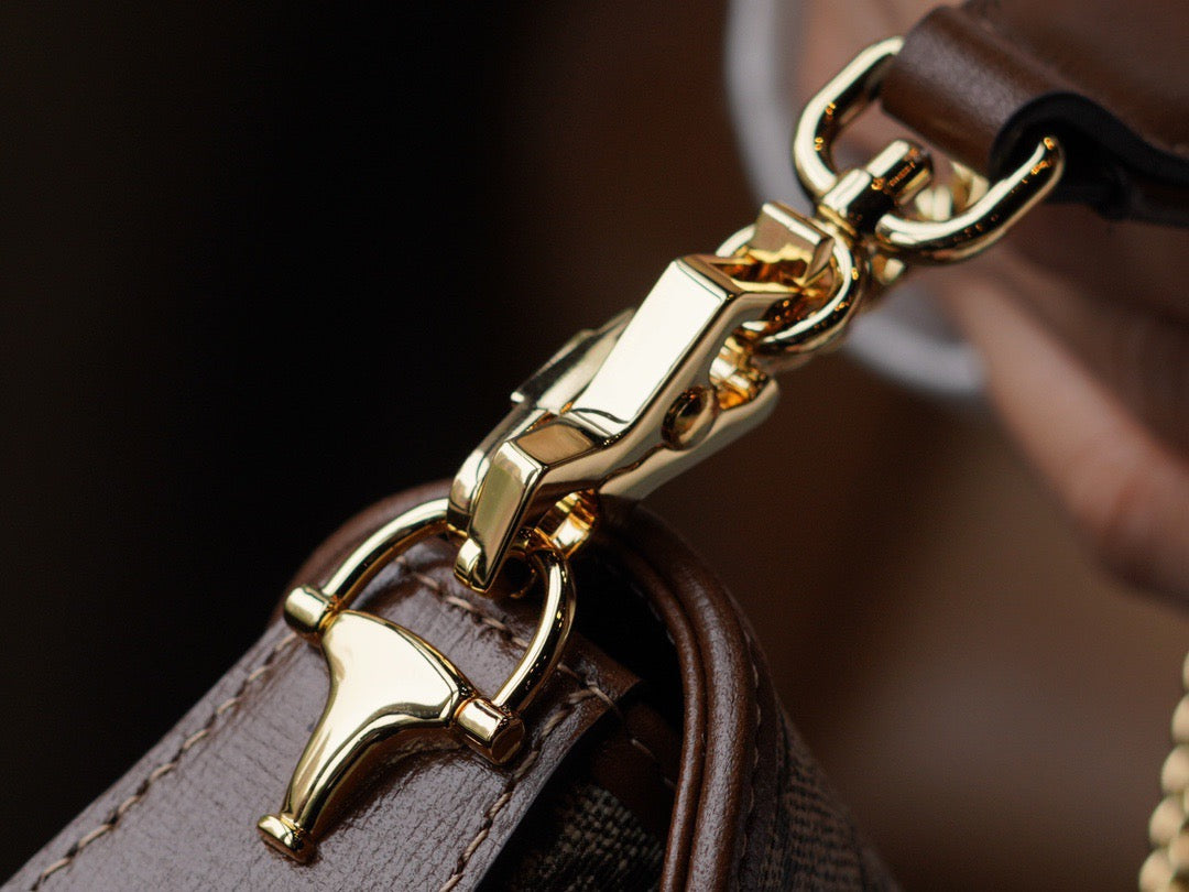 Horsebit 1955 Mini leather-trimmed shoulder bag