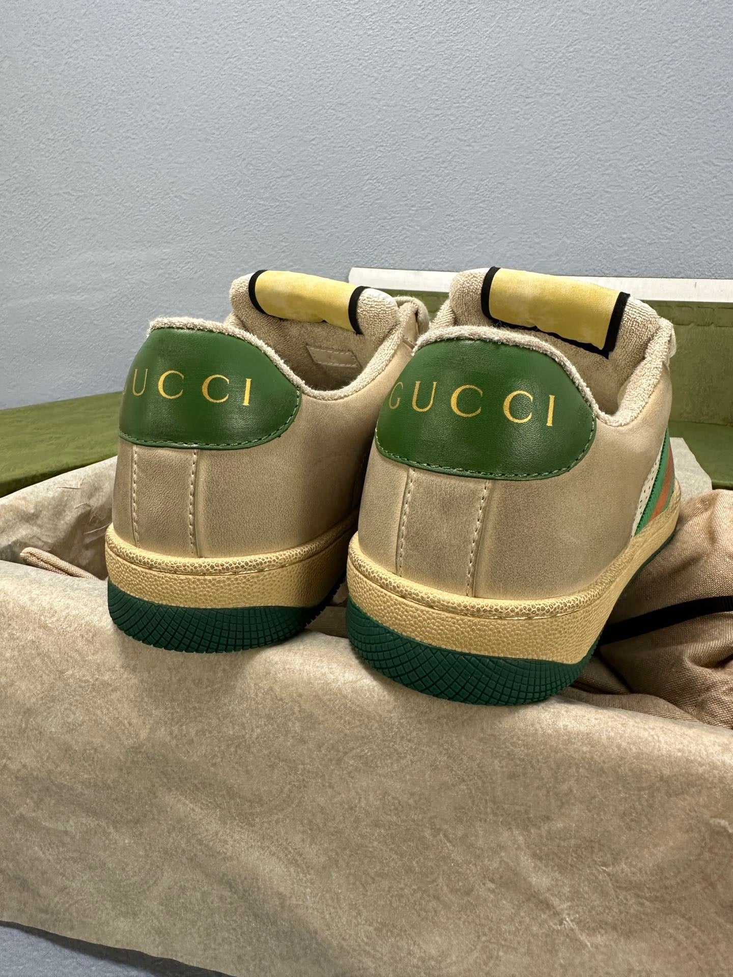 Screener leather trainers