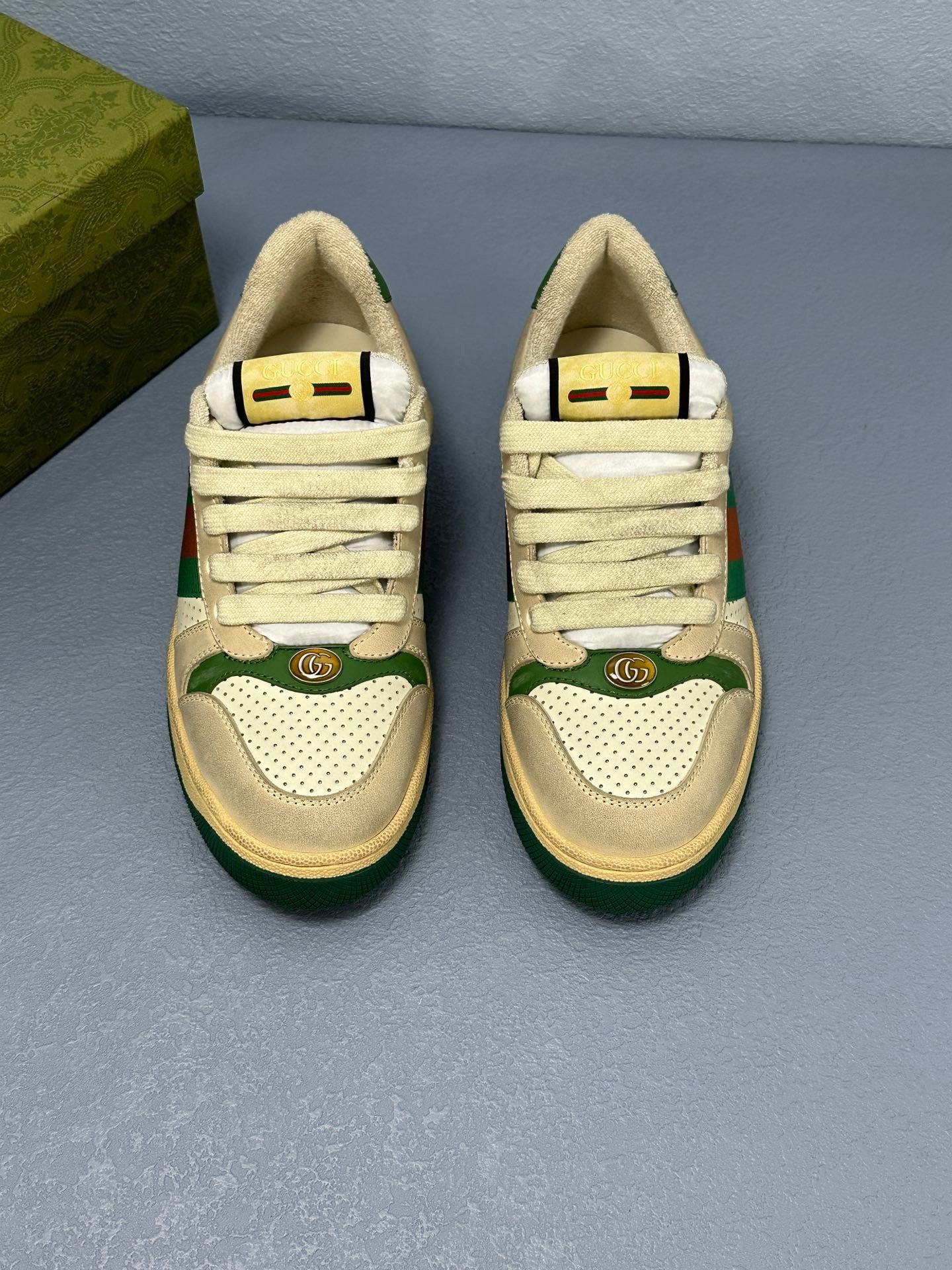 Screener leather trainers