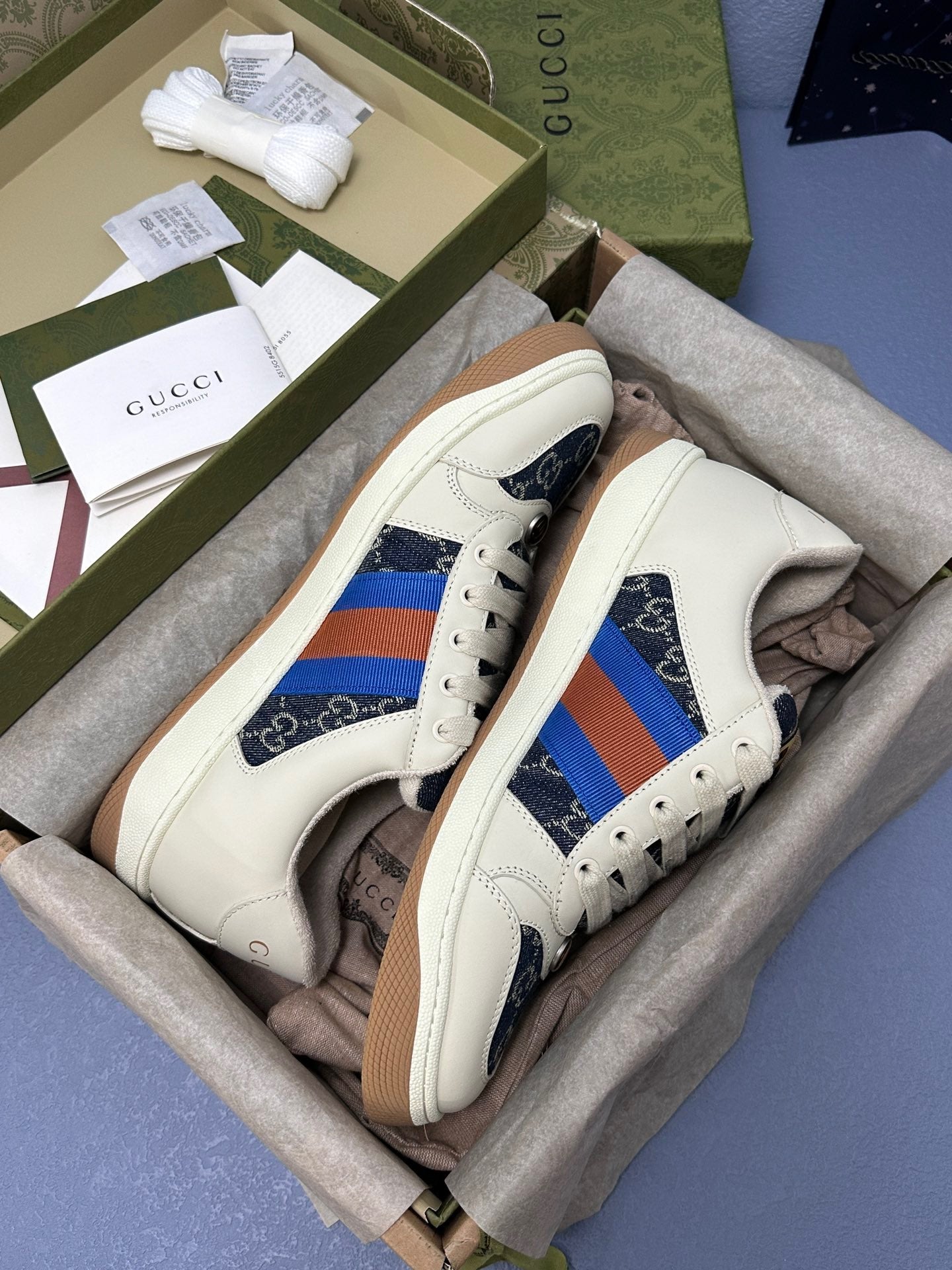 Screener leather trainers