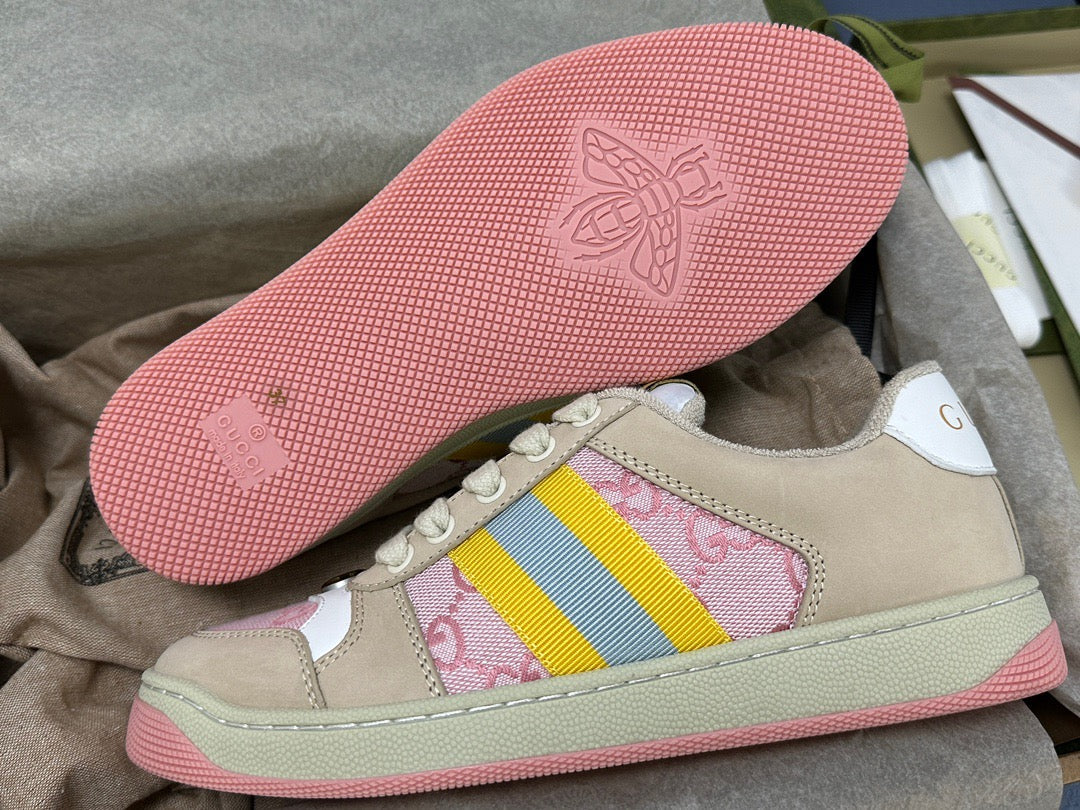 Screener leather trainers