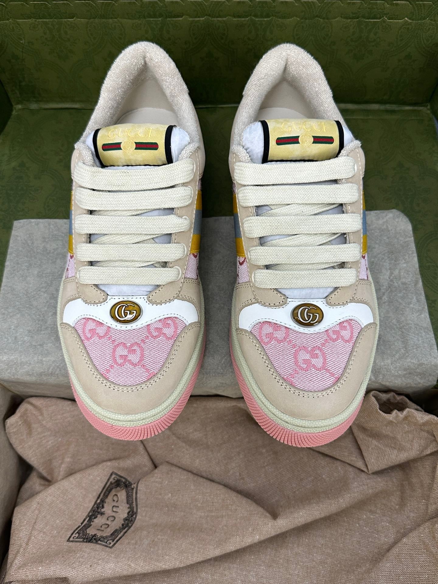 Screener leather trainers
