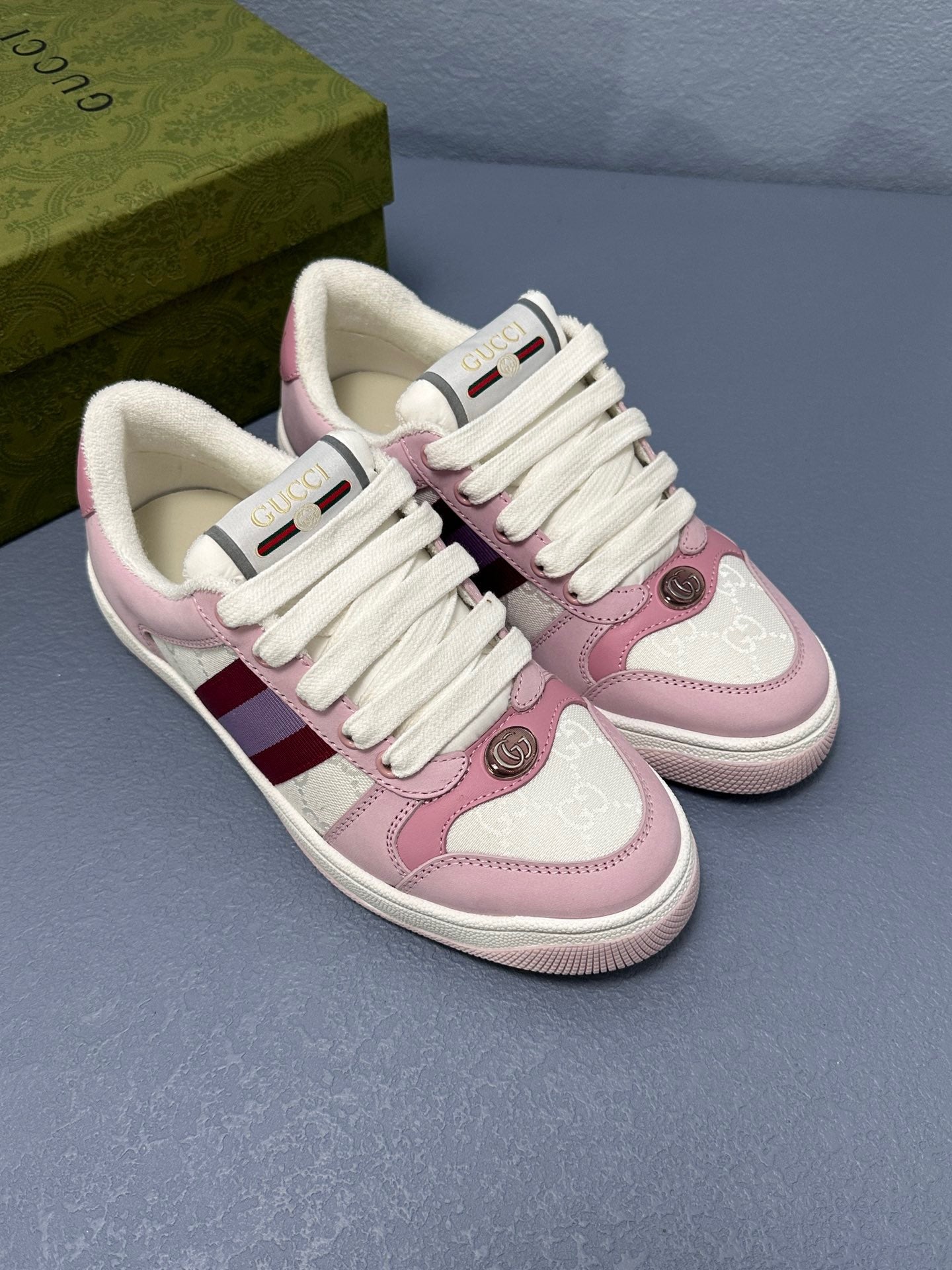 Screener leather trainers