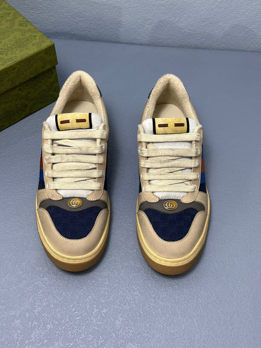 Screener leather trainers