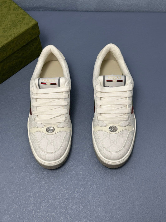 Screener leather trainers