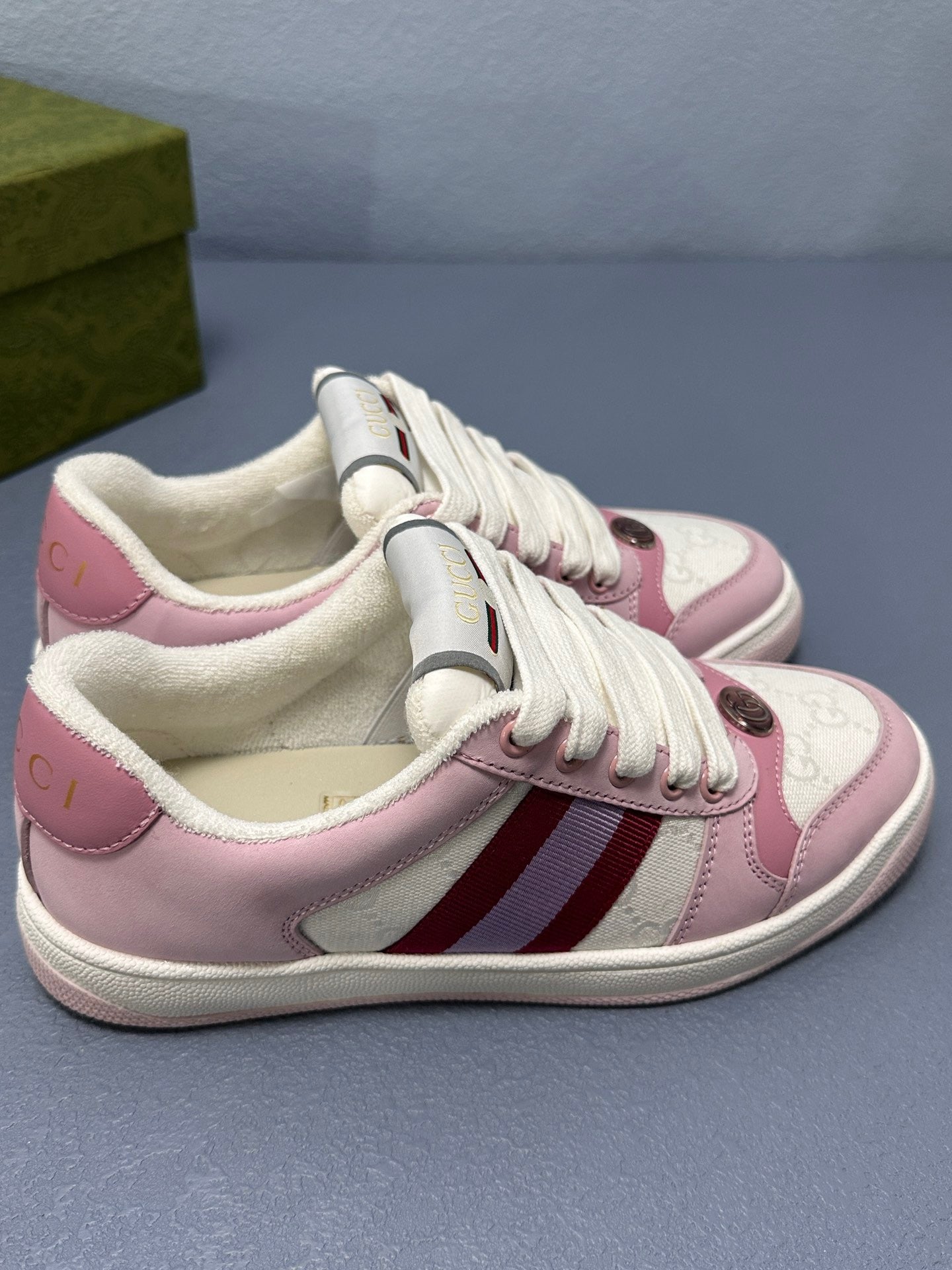 Screener leather trainers