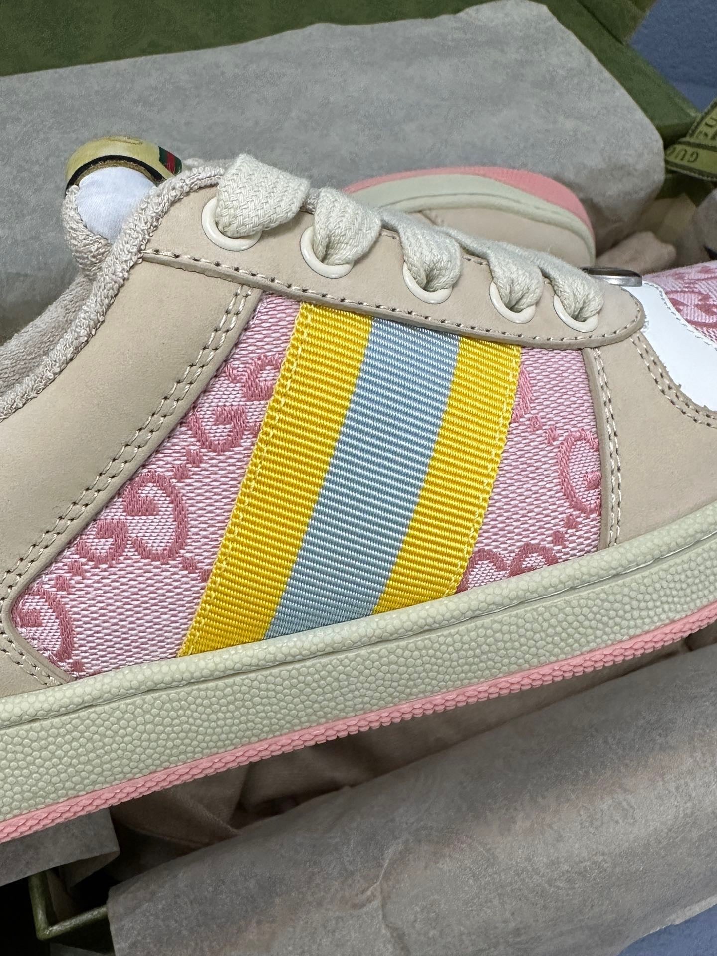 Screener leather trainers