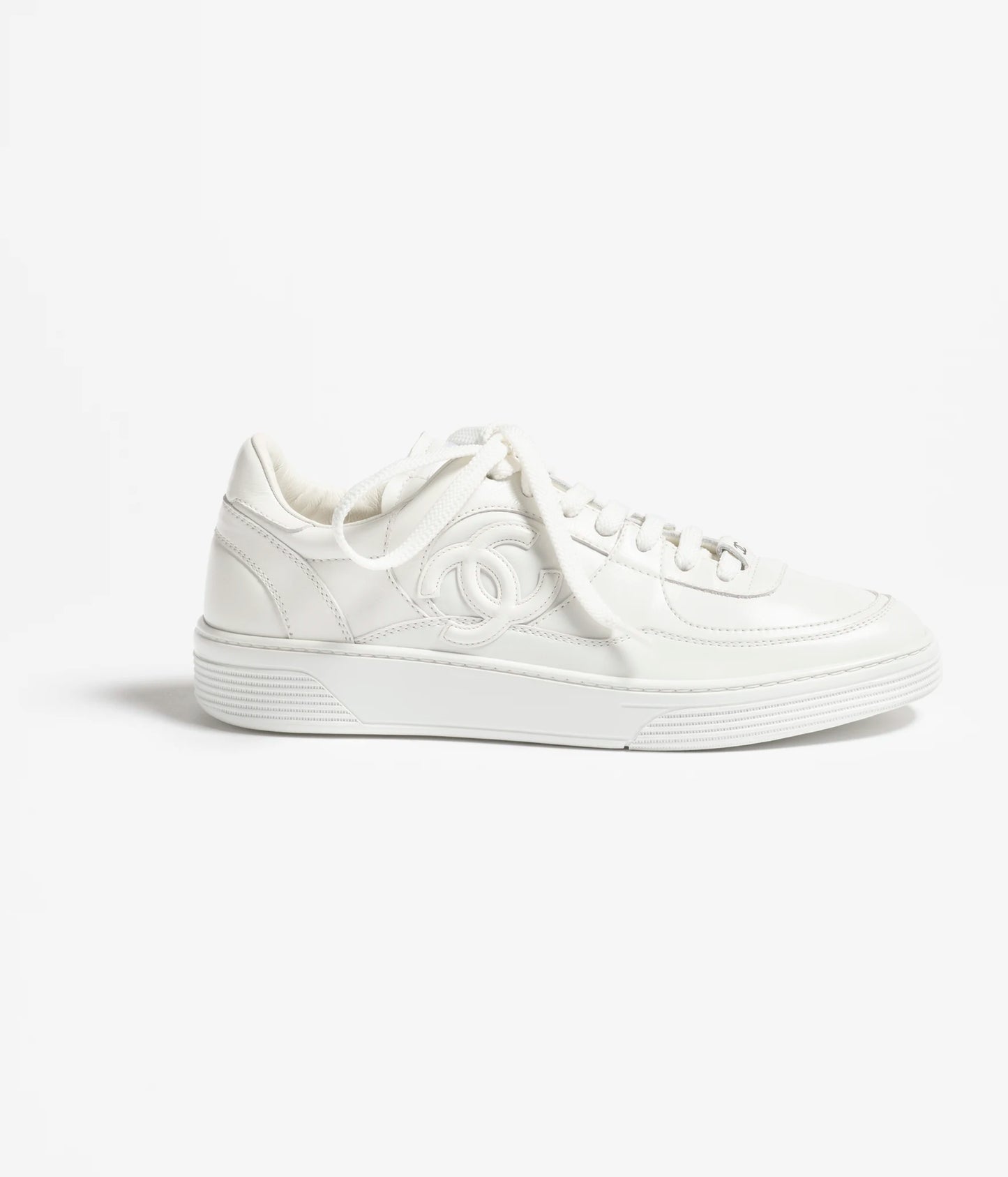 Trainers   Calfskin  White