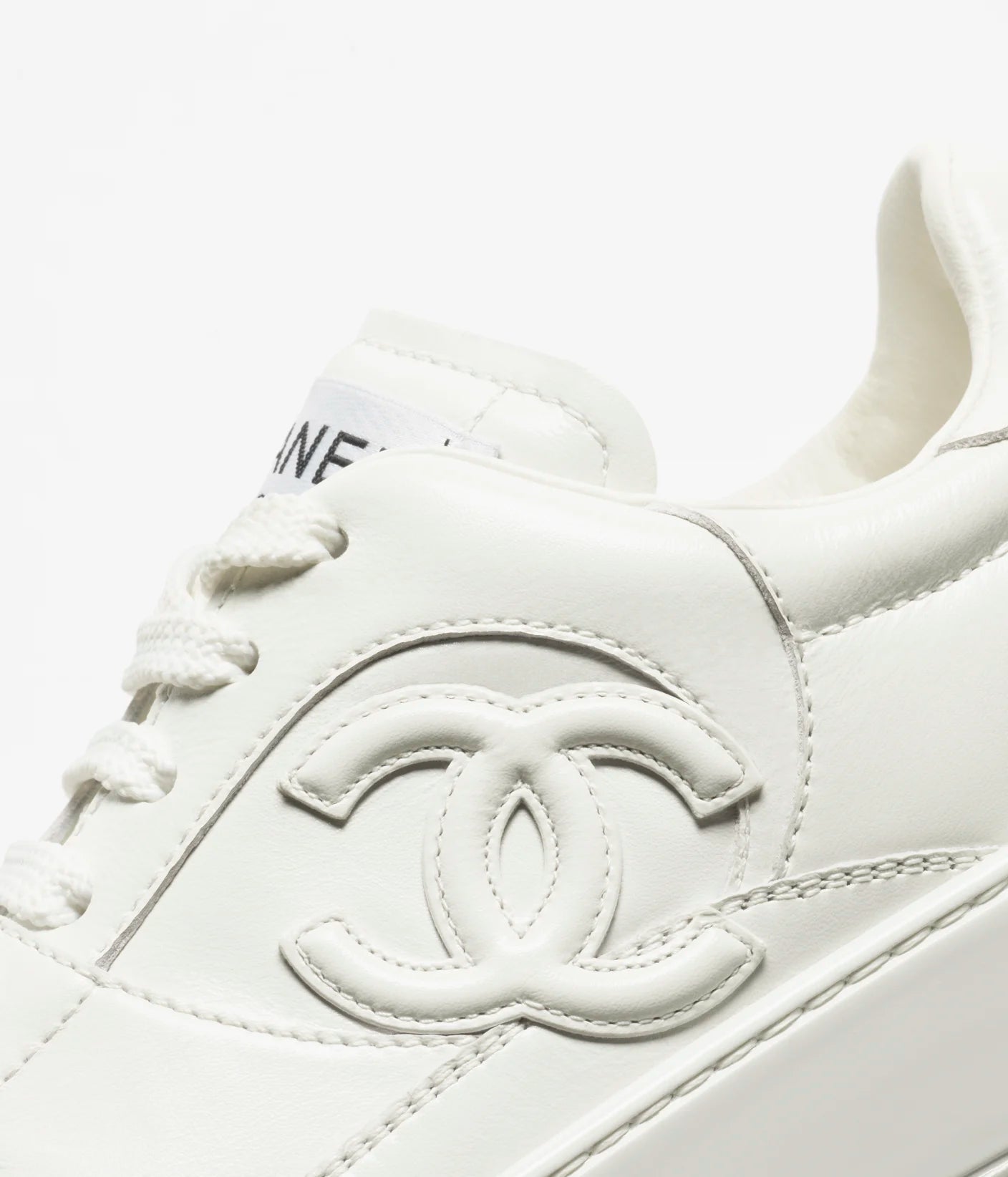 Trainers   Calfskin  White