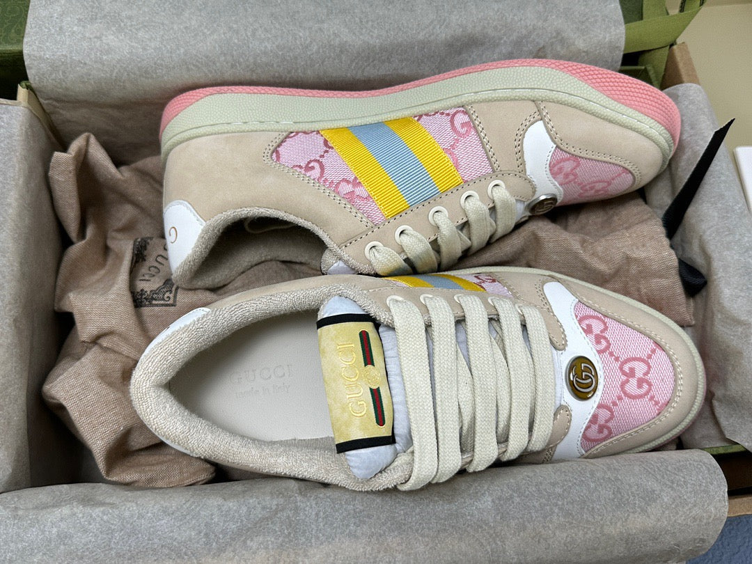 Screener leather trainers