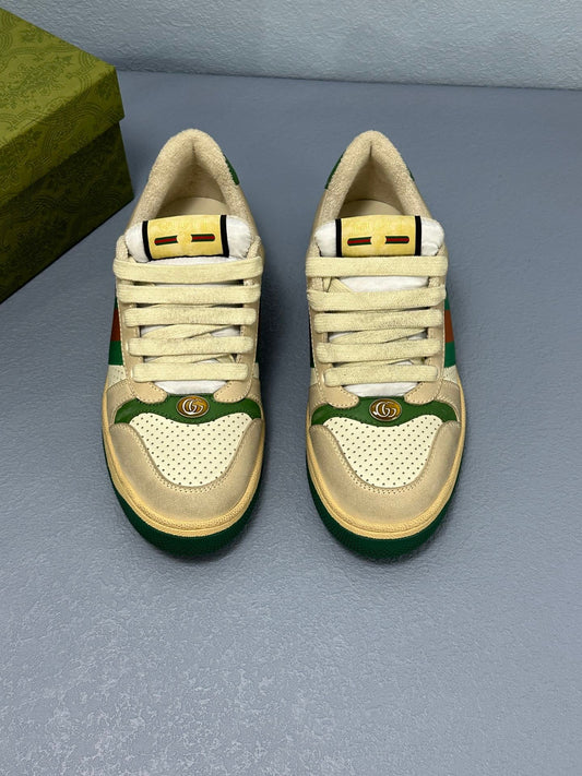 Screener leather trainers