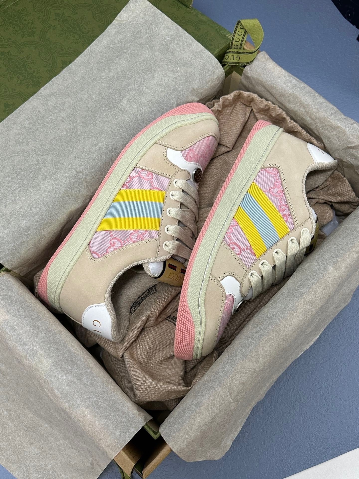 Screener leather trainers