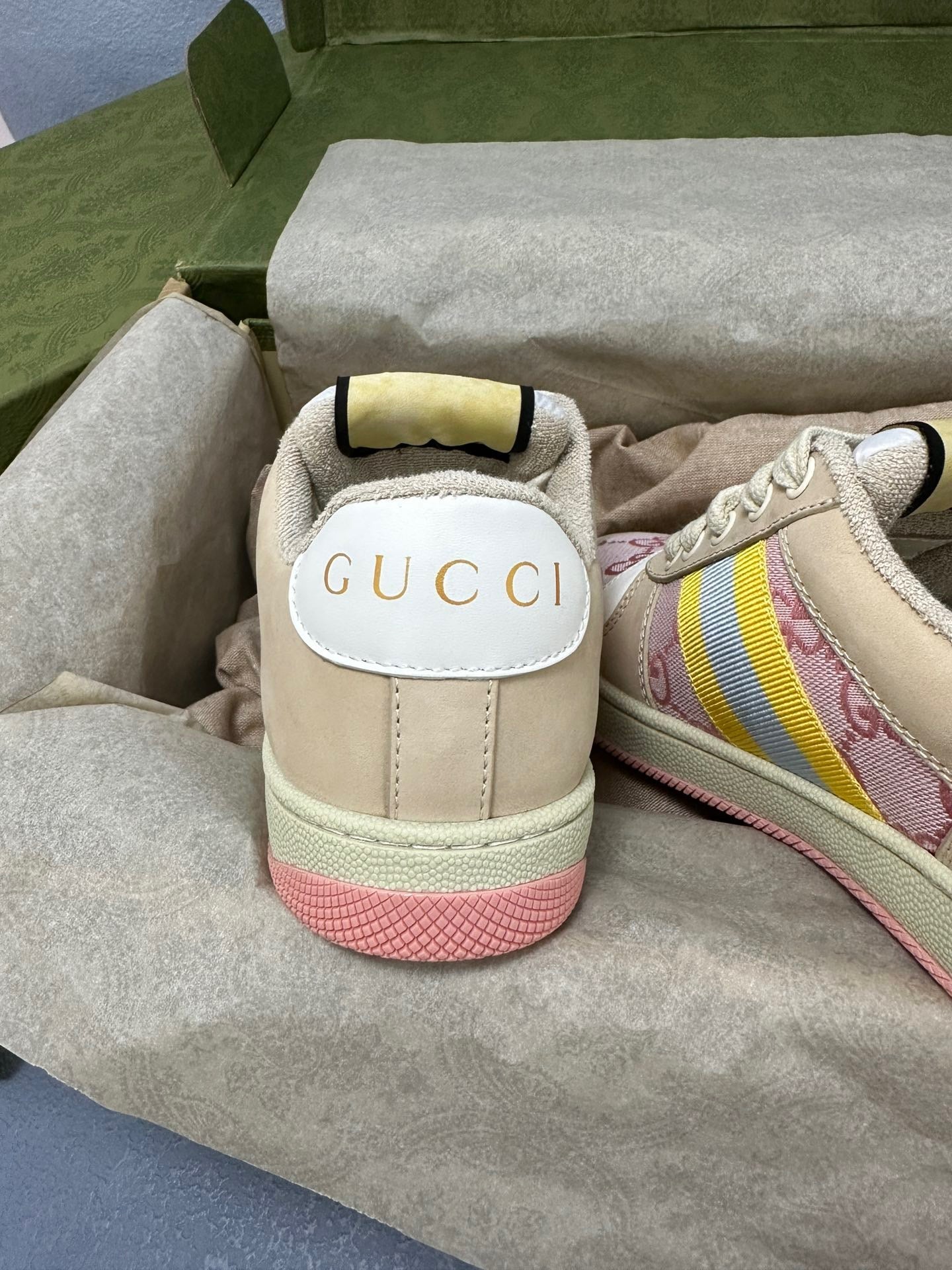 Screener leather trainers