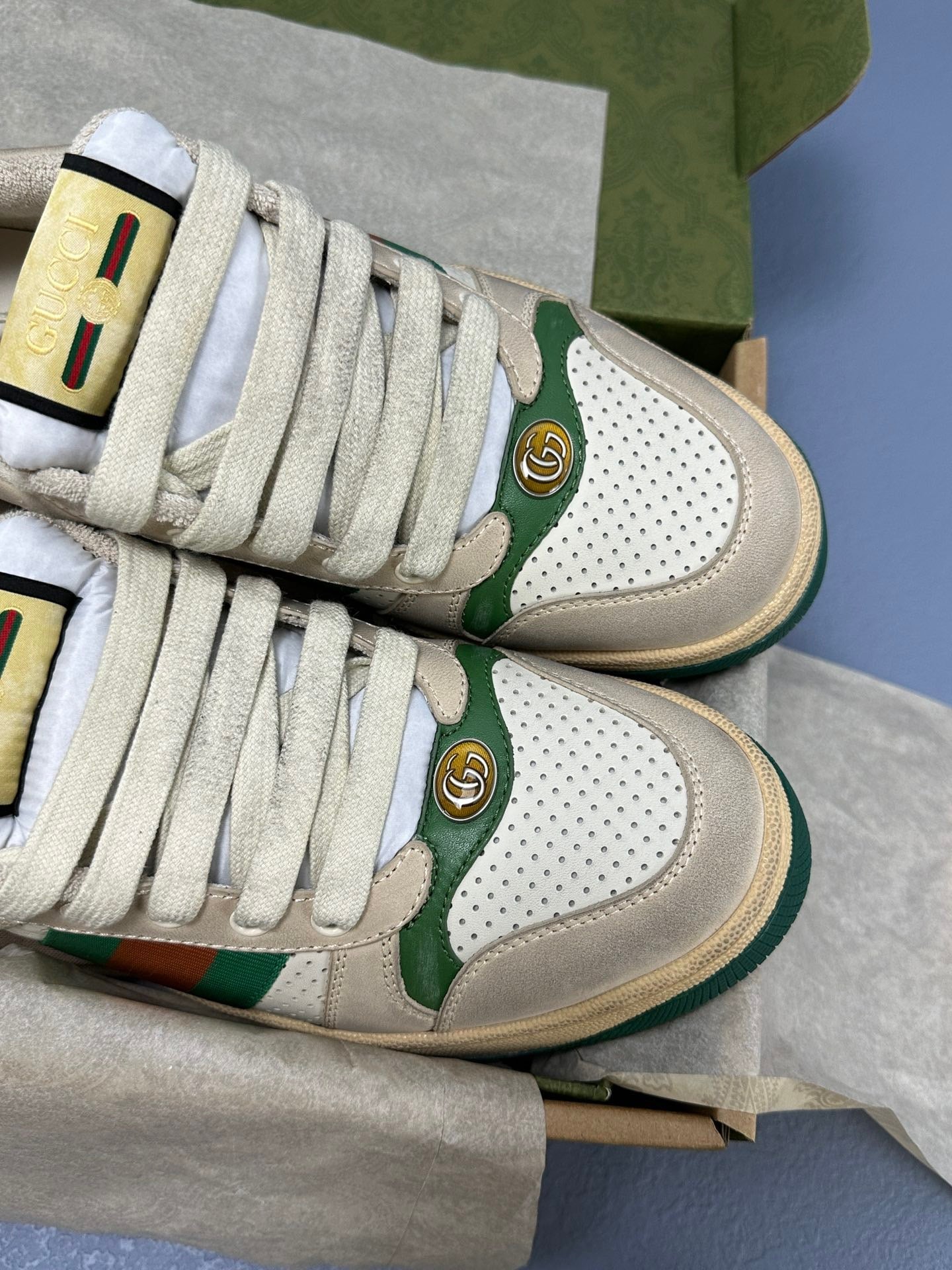 Screener leather trainers